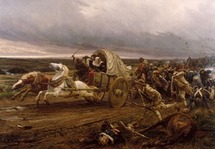 La Déroute de Cholet, tableau du Musée des Guerres de Vendée à Cholet