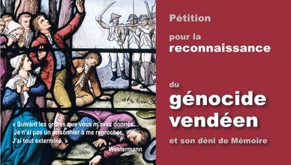 Une pétition pour la reconnaissance du génocide vendéen