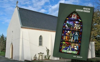 La chapelle de Haute-Foy et l'un de ses vitraux en couverture de la Revue du Souvenir Vendéen