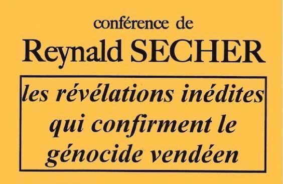 Conférence de Reynald Secher à Cholet le 23 avril 2012