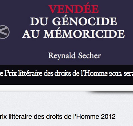 Oups !!! Reynald Secher reçoit le Prix Littéraire des Droits de l'Homme