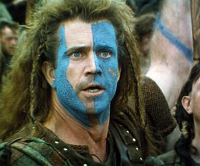 Mel Gibson en 1995 dans Braveheart