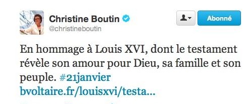 Louis XVI, Roy d'un jour sur tweeter