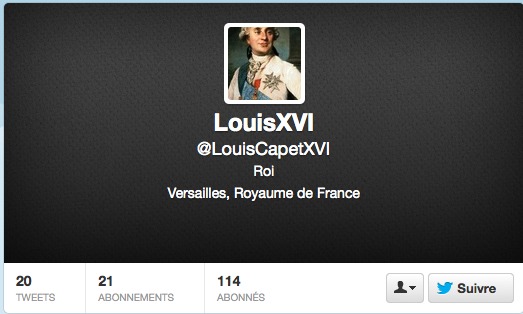 Louis XVI, Roy d'un jour sur tweeter